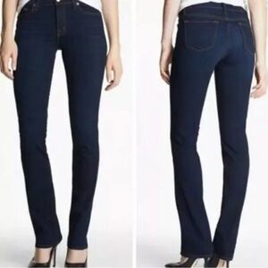 ANTHROPOLOGIE J Brand Denim 914 Ink Low Rise Dark Cigarette Jeans Y2K Size 25